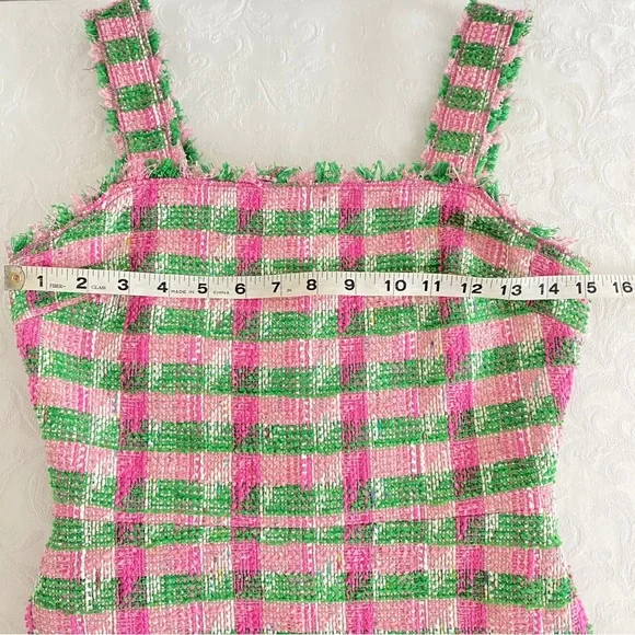 Kate Spade Green & Pink Tweed dress - eharrisgallery.com